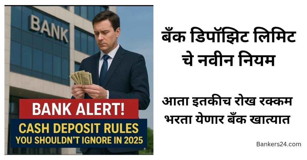 Cash Deposit Limit for Income Tax 2025 साठी बँक डिपॉझिट लिमिटचे नवीन नियम,How Much Cash Deposit Triggers Income Tax Notice 2 Cash Deposit Limit for Income Tax 2025